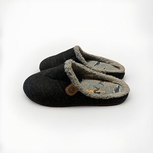 Freewaters Bert Kreischer Men's Slipper Shoes Black Fabric Slip On Size 11-12